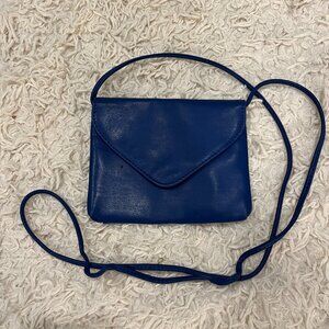 Mini blue crossbody envelope purse